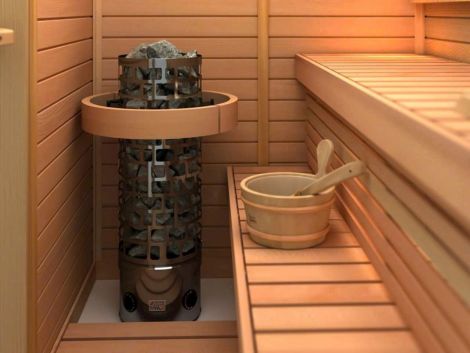 Máy xông hơi khô Sawo Phần Lan dòng Aries round